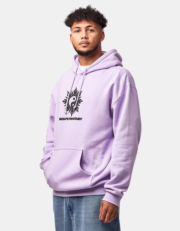 Sci-Fi Fantasy Yin Yang Pullover Hoodie - Lavender