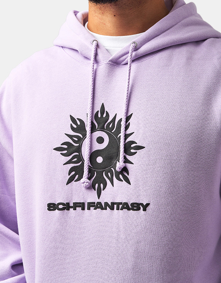 Sci-Fi Fantasy Yin Yang Pullover Hoodie - Lavender