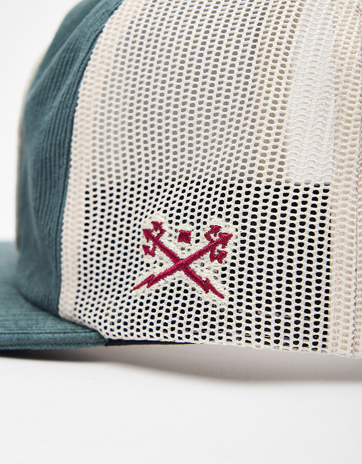 Dark Seas Metal Trucker Cap - Green/White