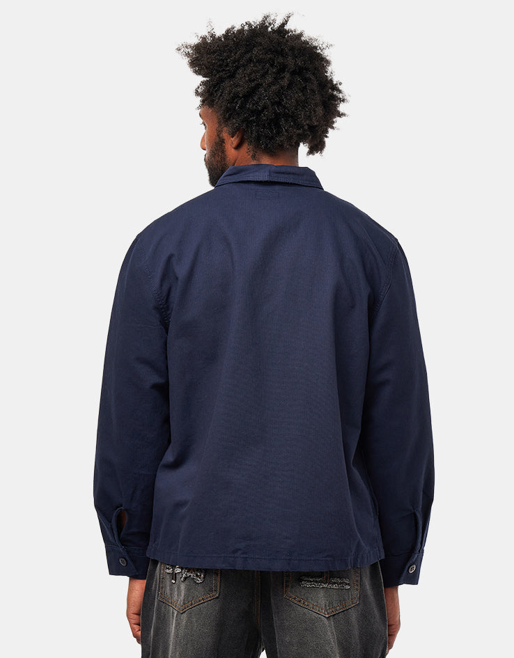 Stan Ray Zip Shirt  - Navy Bedford