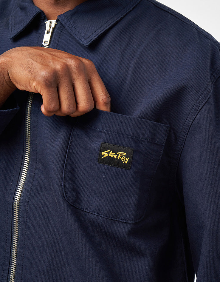 Stan Ray Zip Shirt  - Navy Bedford