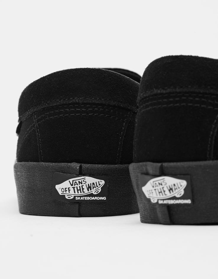 Vans Skate Loafer Suede Shoes - Black/Black
