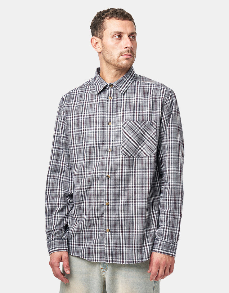 Route One Ballard L/S Shirt - Charcoal Check