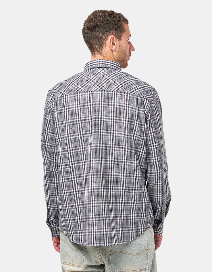 Route One Ballard L/S Shirt - Charcoal Check