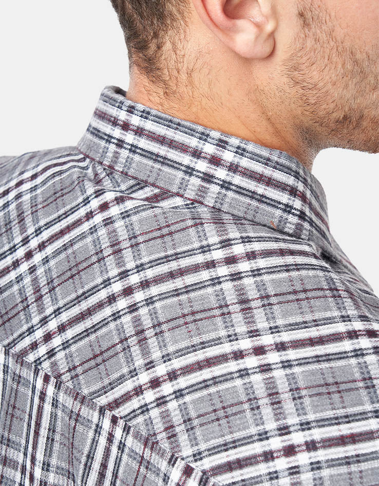 Route One Ballard L/S Shirt - Charcoal Check