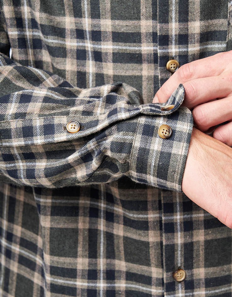 Route One Ballard L/S Shirt - Black Check