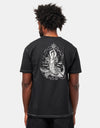Dark Seas Folklore Contrast Stitch T-Shirt - Heather Black