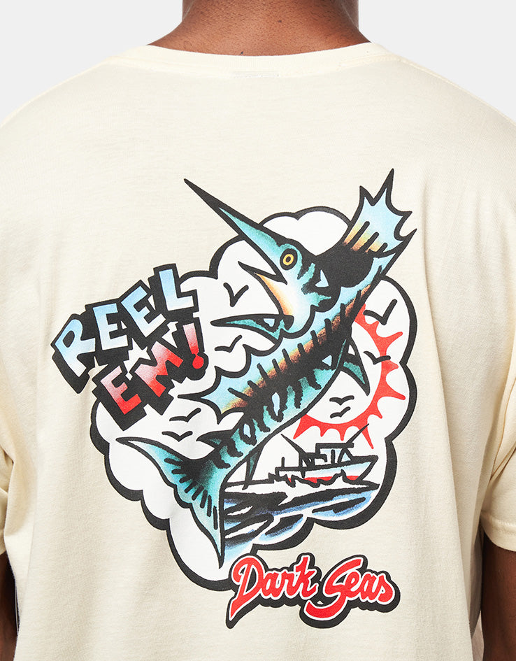 Dark Seas Reel 'Em Premium T-Shirt - Cream