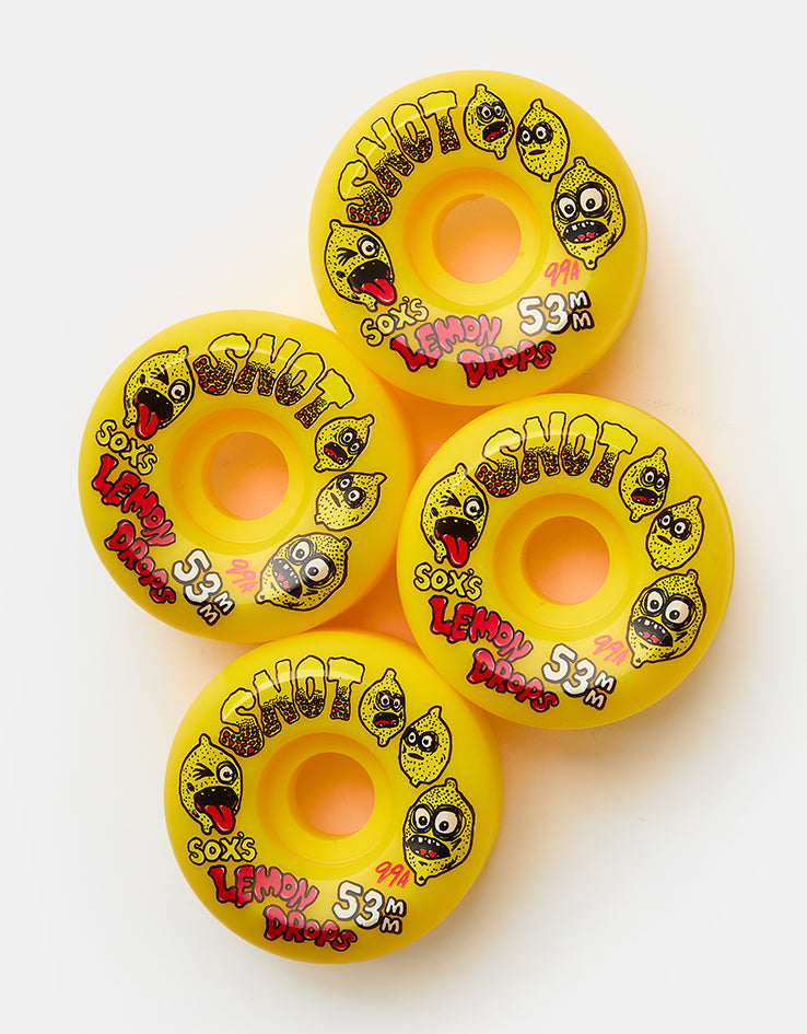 Snot Sox Lemon Drops Conical 99a Skateboard Wheels - 53mm