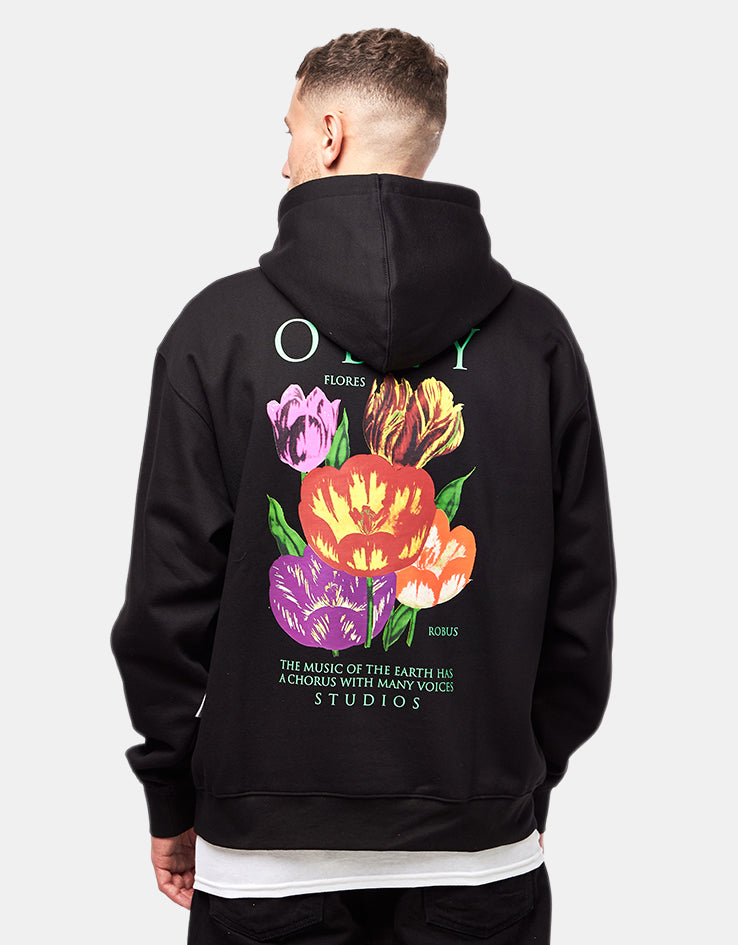 Obey Flores Robus Pullover Hoodie - Black