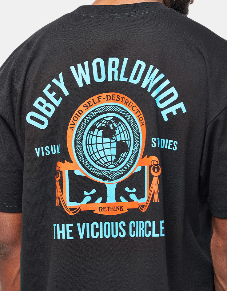 Obey Vicious Circle T-Shirt - Black