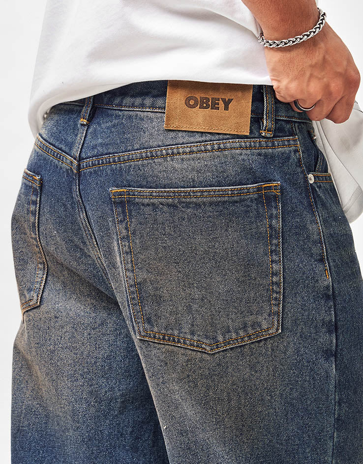 Obey Classic Baggy Denim - Oil Stained Indigo