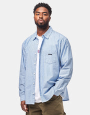 Obey William Woven L/S Shirt - Light Blue Multi