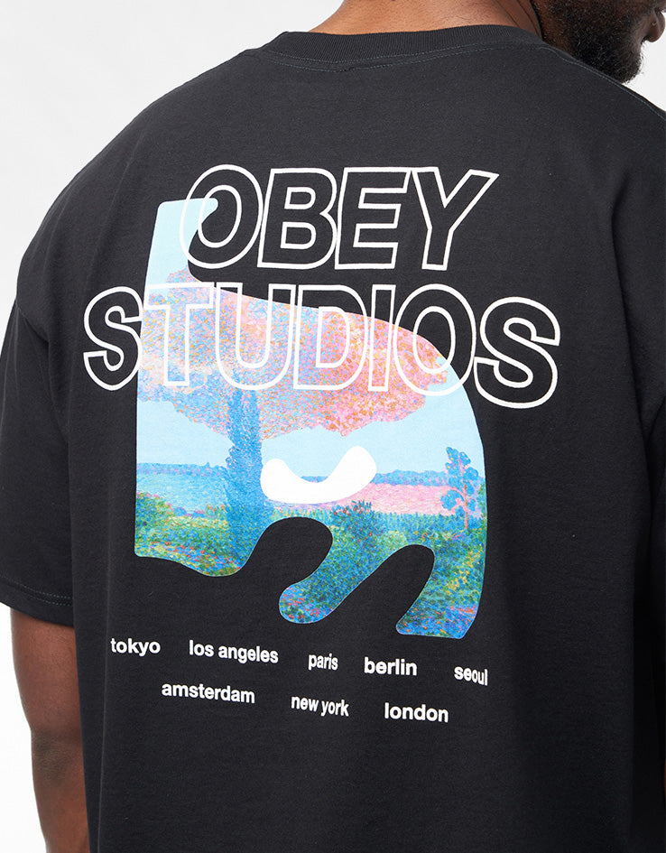 Obey Pastures T-Shirt - Black