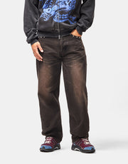 Obey Studded Boxcar Straight Leg Denim - Black Rust Wash