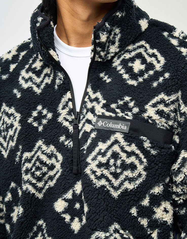 Columbia Rugged Ridge™ High Pile Half Zip Fleece - Black Checked Out/Black