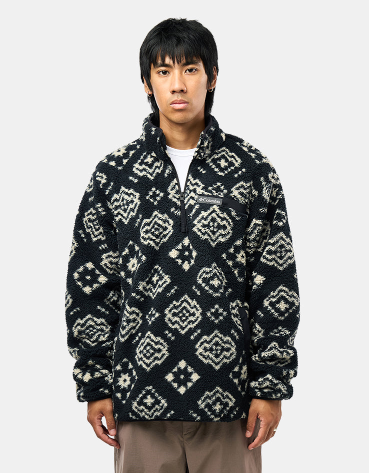 Columbia Rugged Ridge™ High Pile Half Zip Fleece - Black Checked Out/Black