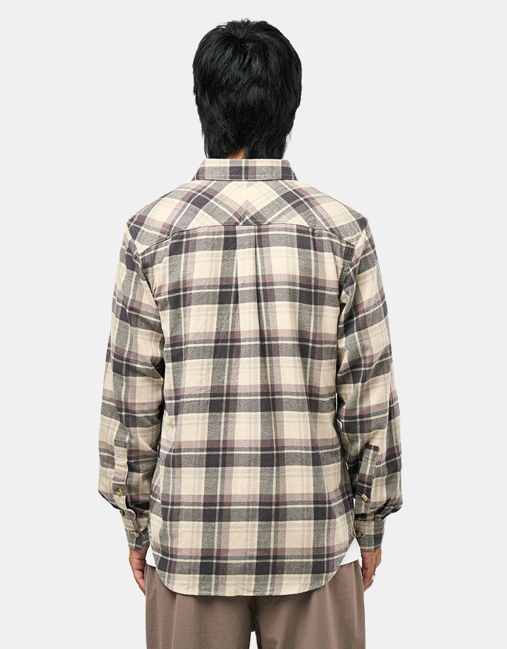 Columbia Flare Gun™ Stretch L/S Flannel Shirt - Dark Stone/Dispersed Plaid