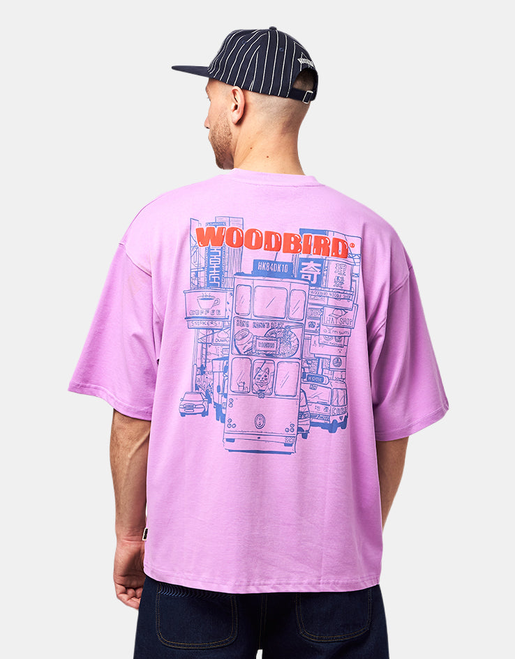 Woodbird Beam Tram T-Shirt - Dusty Violet