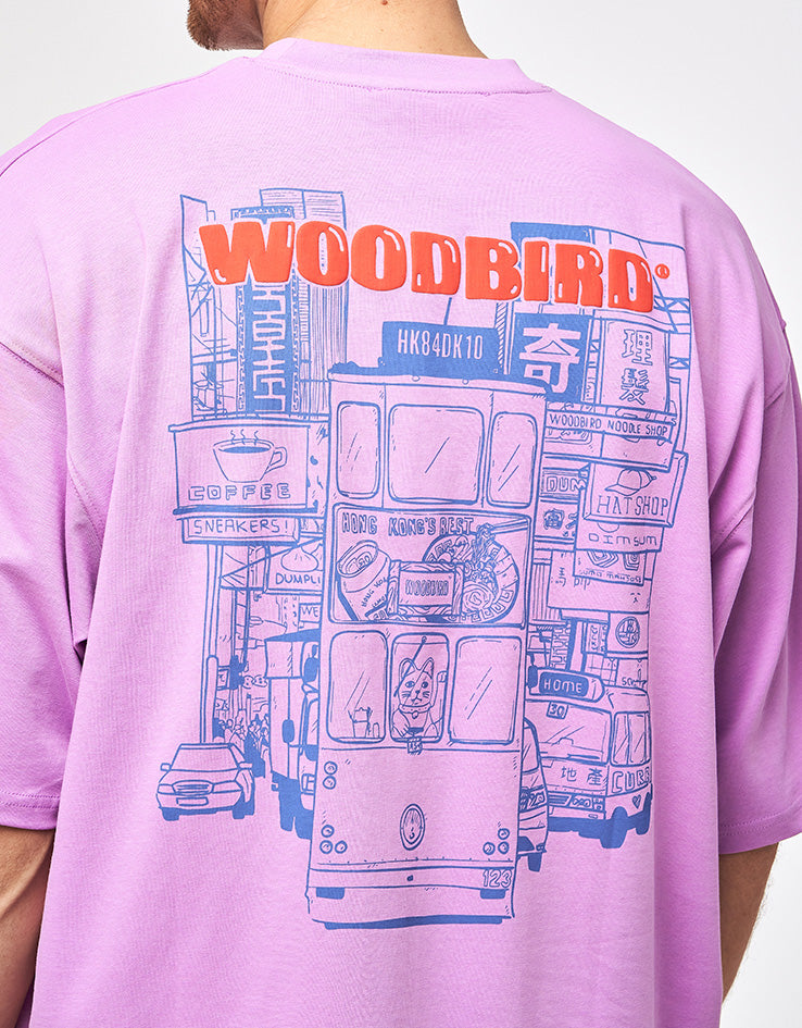 Woodbird Beam Tram T-Shirt - Dusty Violet