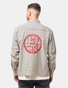 Woodbird Buzo EMB Check L/S Shirt - Off White