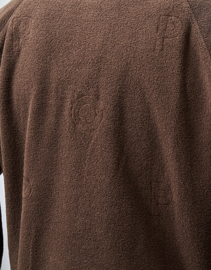 Pop Trading Company Outlined Logo Terry Pullover Hoodie - Delicioso