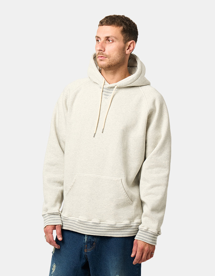 Pop Trading Company Logo Pullover Hoodie - Heather Off White