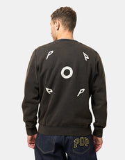 Pop Trading Company Fish Eye Crewneck Sweat - Washed Black