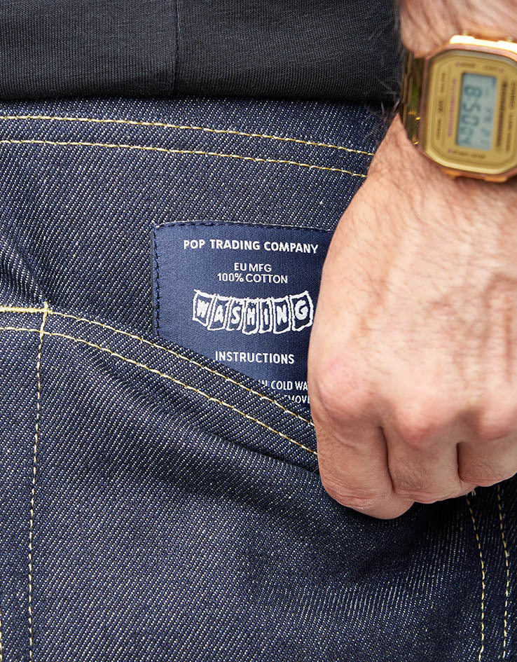 Pop Trading Company Drs Arch Denim Pants - Raw Denim