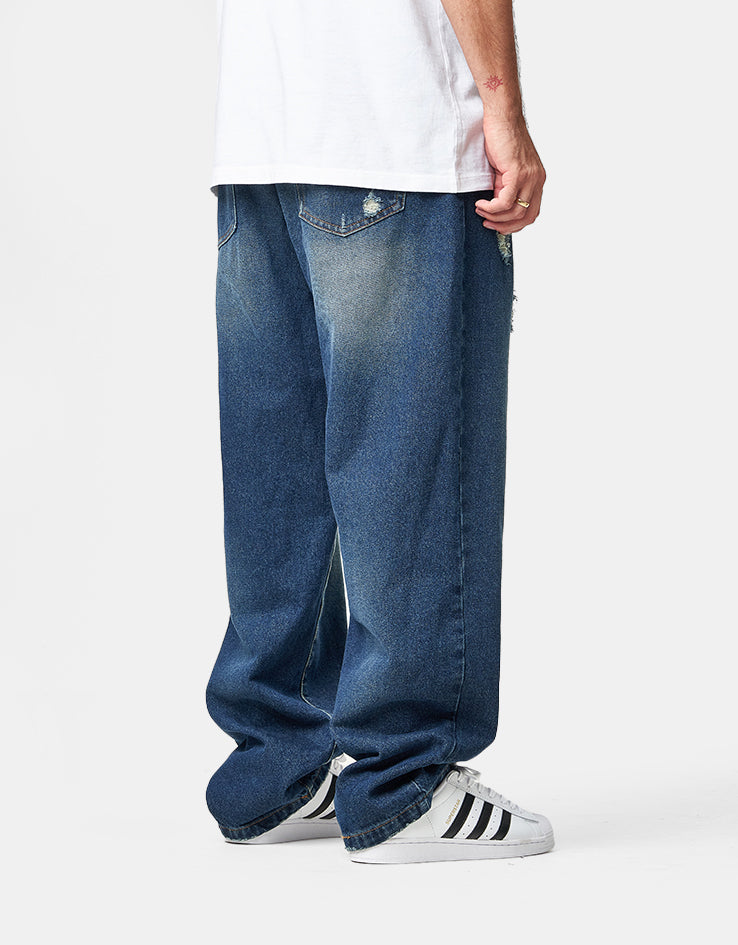 Pop Trading Company Drs Denim Pants - Distressed Denim