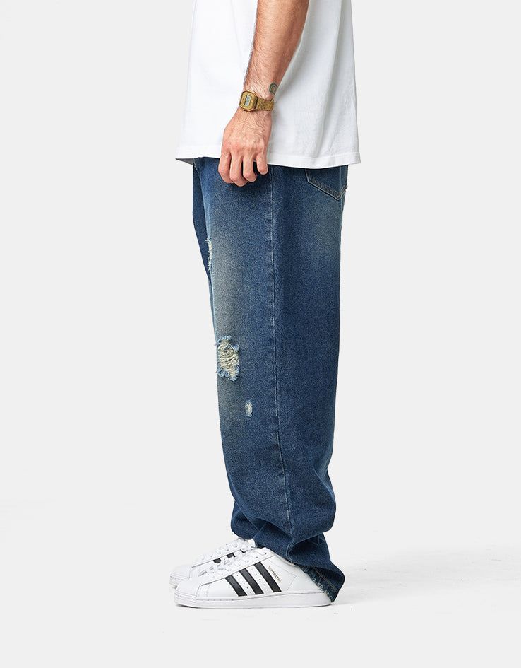 Pop Trading Company Drs Denim Pants - Distressed Denim