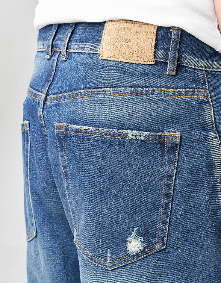 Pop Trading Company Drs Denim Pants - Distressed Denim