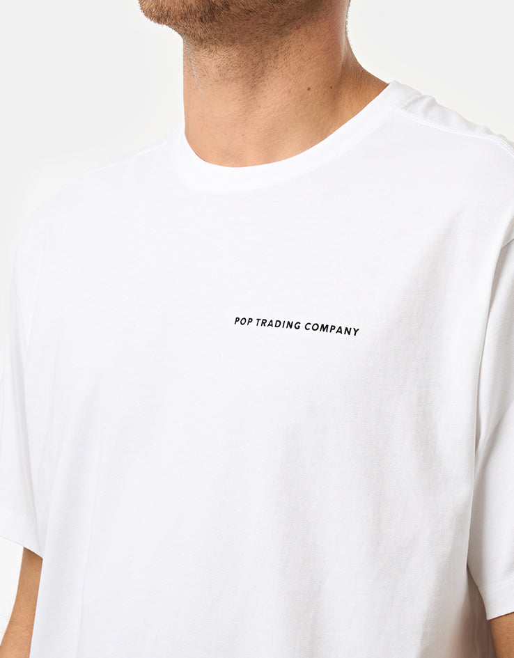 Pop Trading Company Logo T-Shirt - White/Black