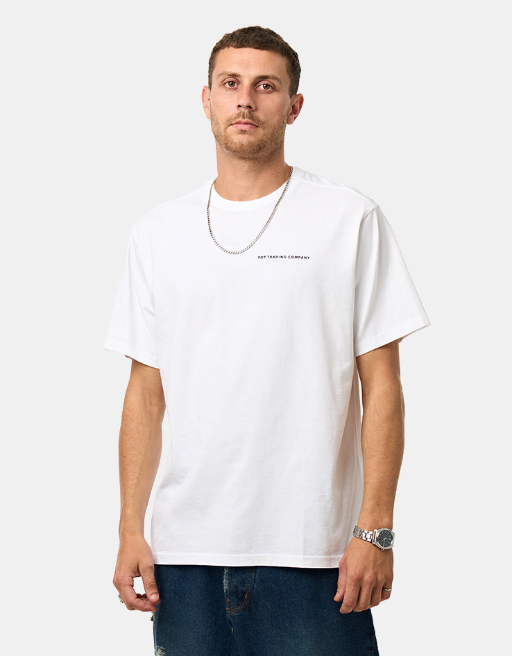 Pop Trading Company Logo T-Shirt - White/Black