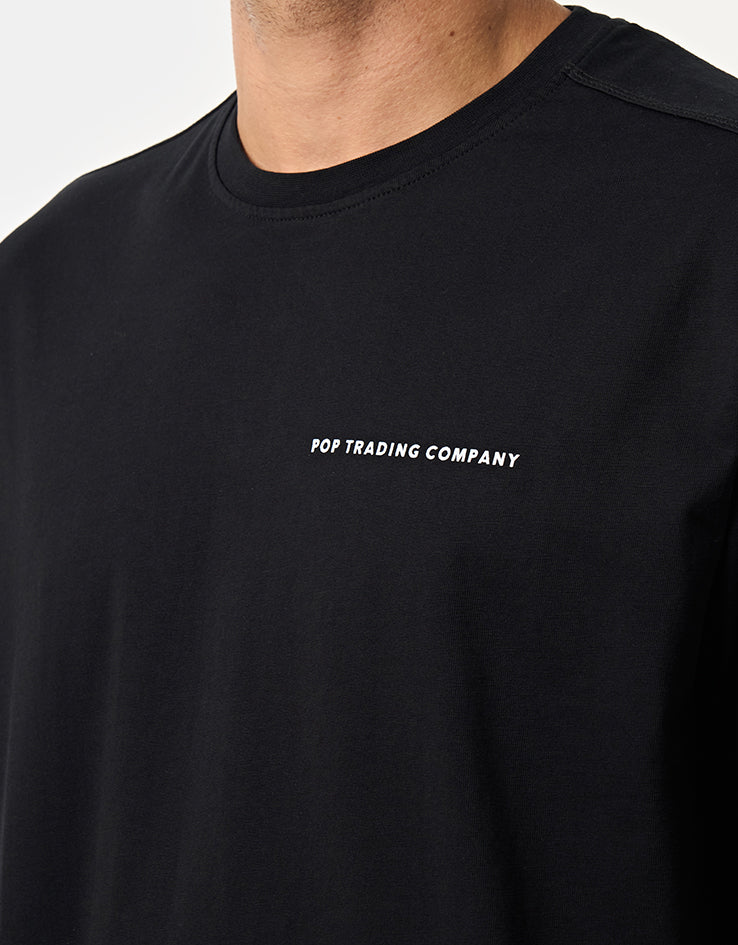 Pop Trading Company Logo T-Shirt - Black/White