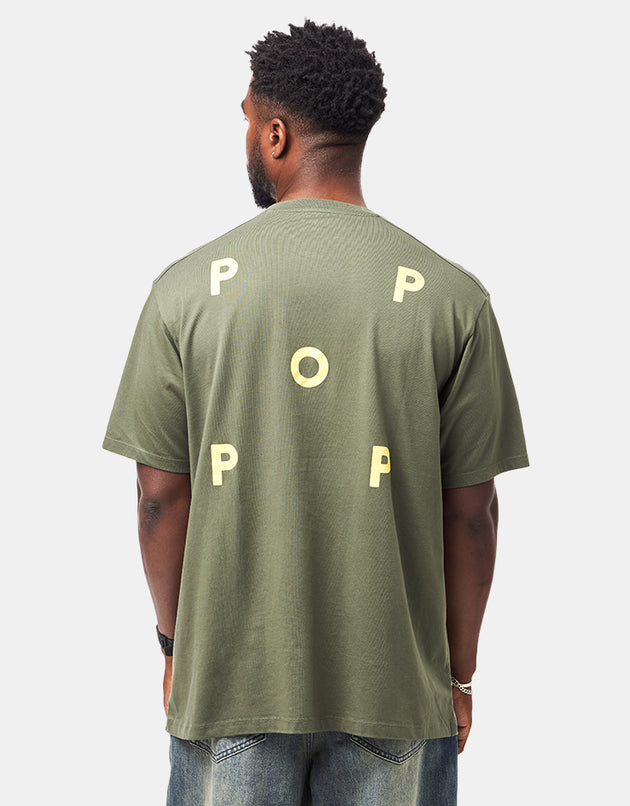 Pop Trading Company Logo T-Shirt - Thyme/Sundress