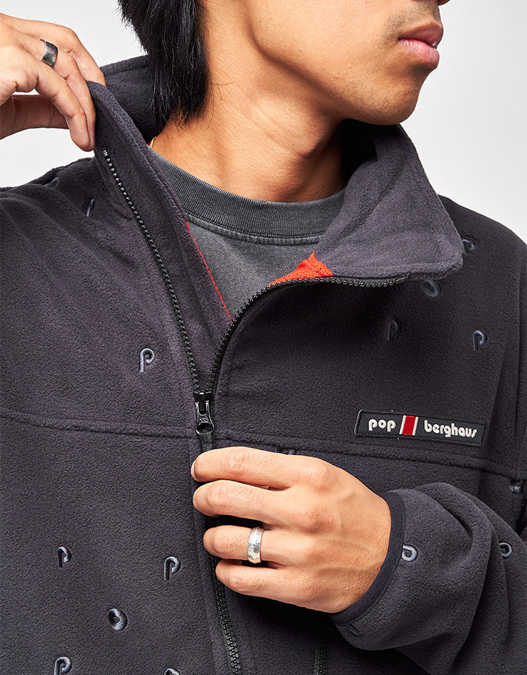 Pop Trading Company x Berghaus lhoste Fullzip Fleece - Black