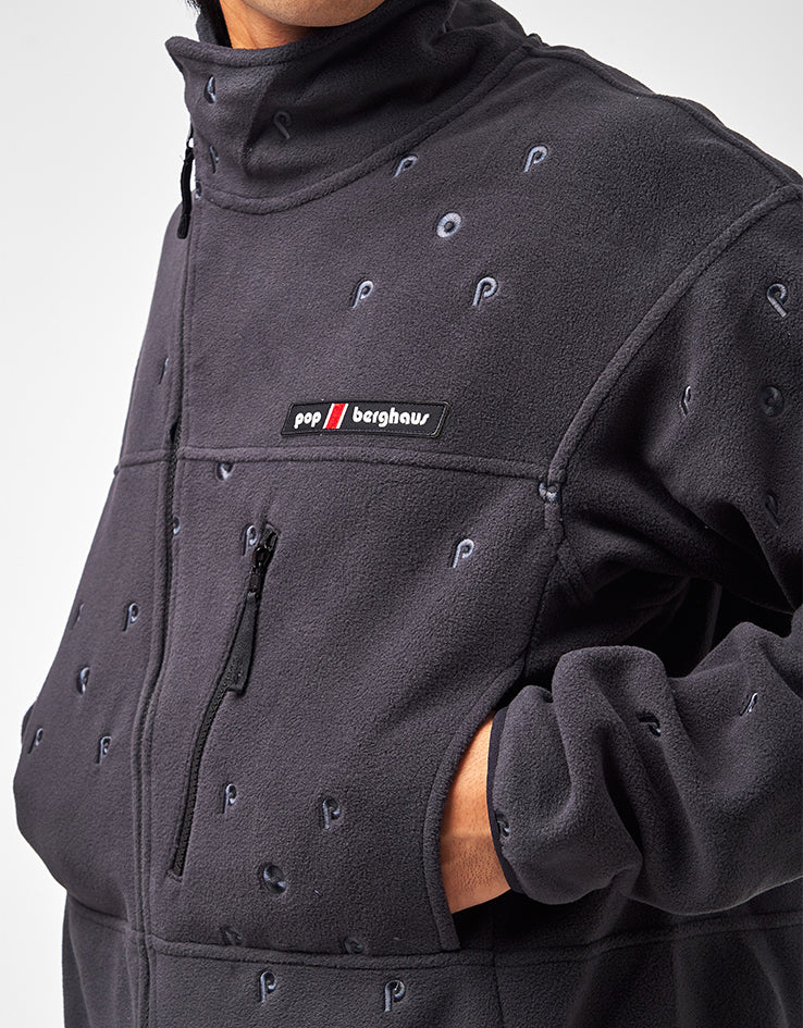 Pop Trading Company x Berghaus lhoste Fullzip Fleece - Black
