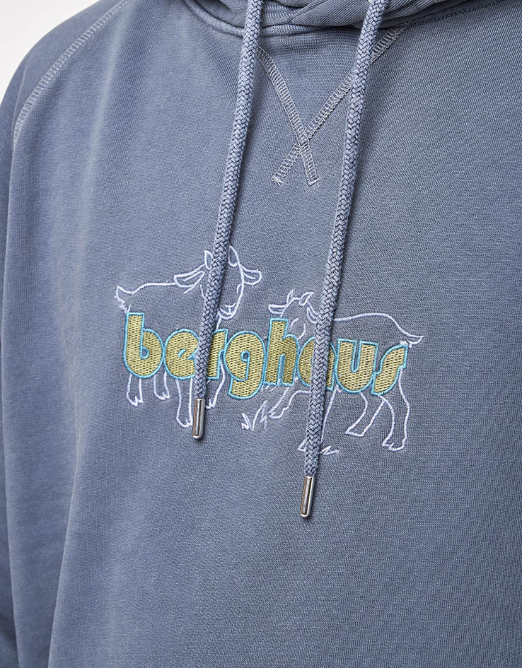 Pop Trading Company x Berghaus Berggoat Pullover Hoodie - Washed Navy