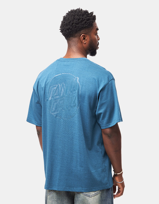Santa Cruz Tonal Opus Dot Stripe T-Shirt - Dark Teal
