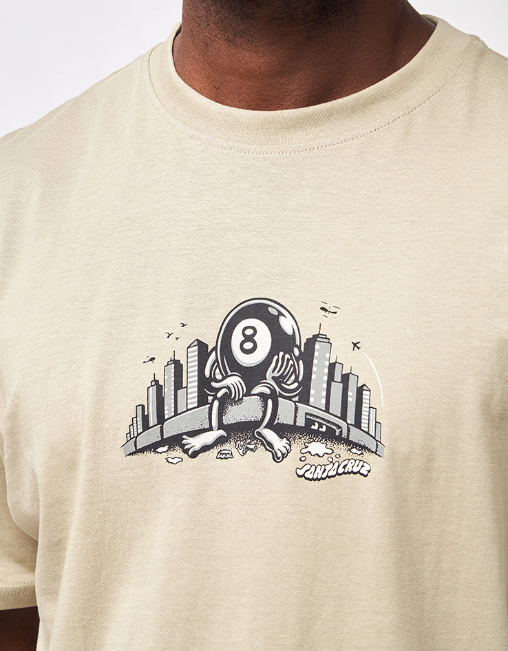Santa Cruz Winkowski Curb Front T-Shirt - Stone Grey