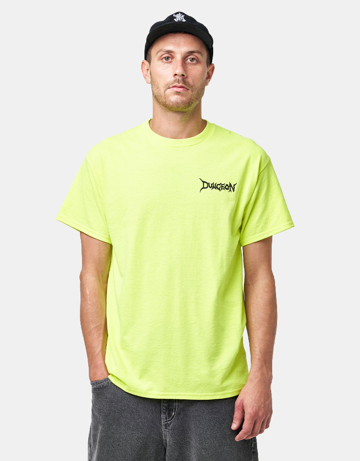 Dungeon Portcullis T-Shirt - Neon Yellow