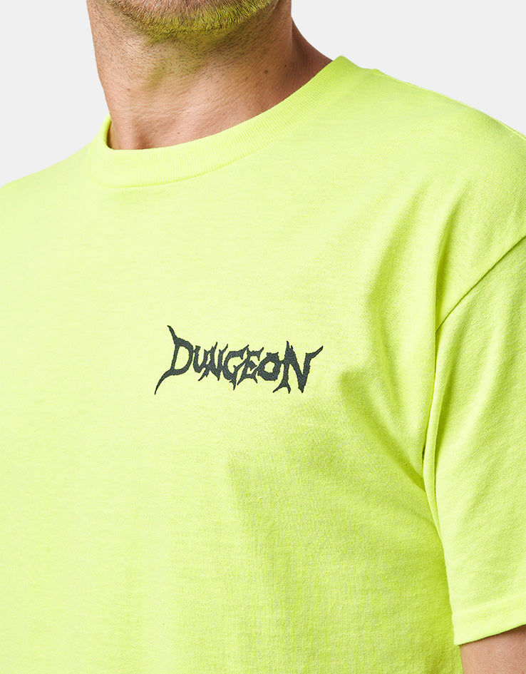 Dungeon Portcullis T-Shirt - Neon Yellow