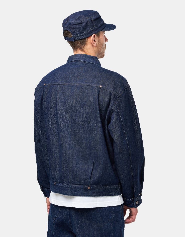 Dime MTL Pleated Denim Jacket - Indigo