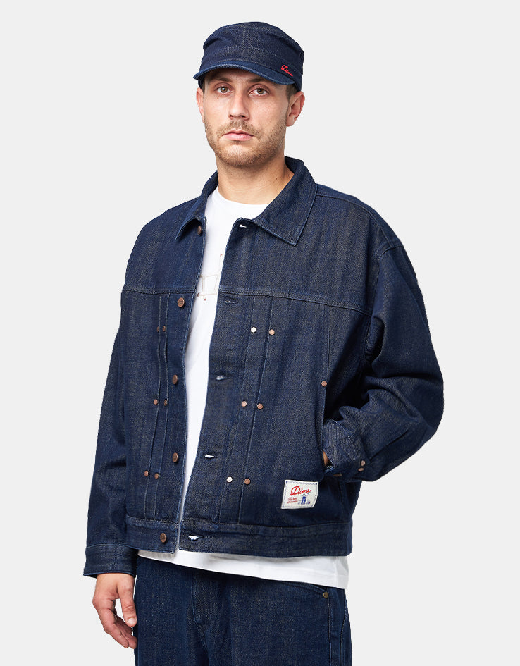 Dime MTL Pleated Denim Jacket - Indigo