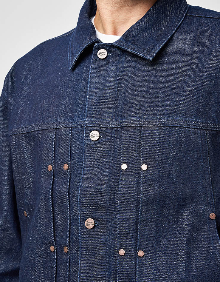 Dime MTL Pleated Denim Jacket - Indigo