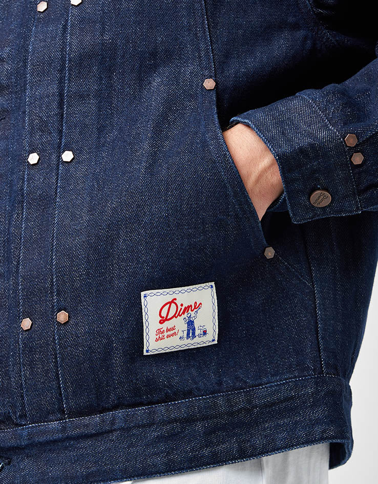 Dime MTL Pleated Denim Jacket - Indigo