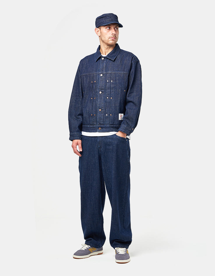 Dime MTL Pleated Denim Jacket - Indigo