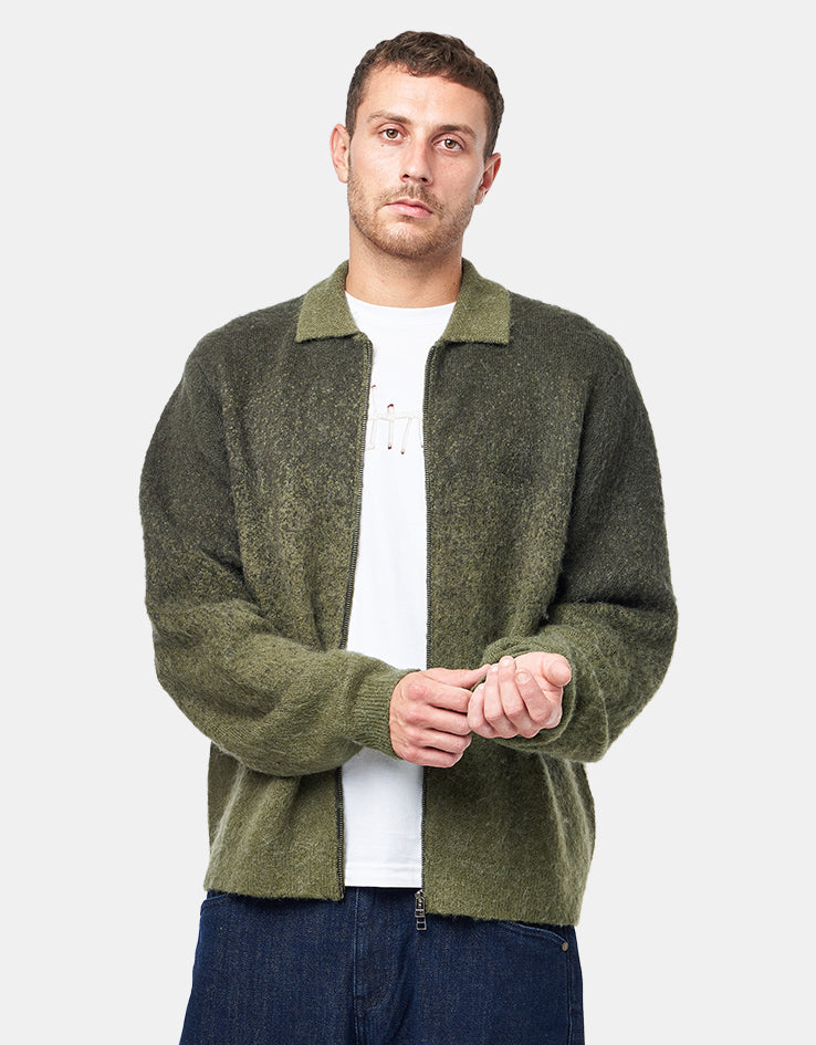 Dime MTL Mohair Double Zip Knit - Forest