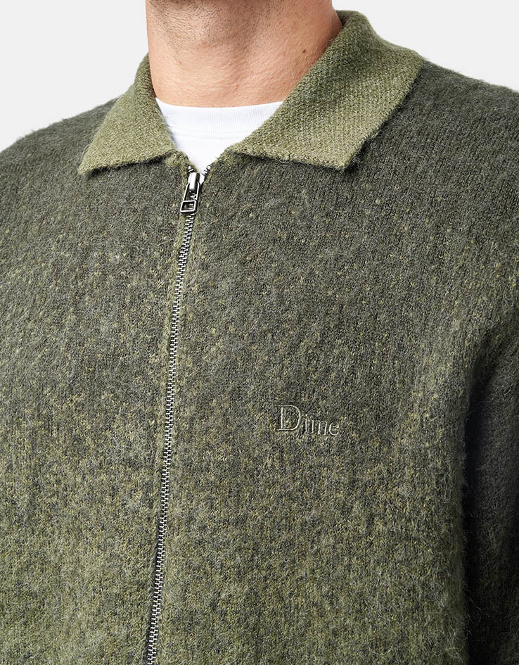 Dime MTL Mohair Double Zip Knit - Forest